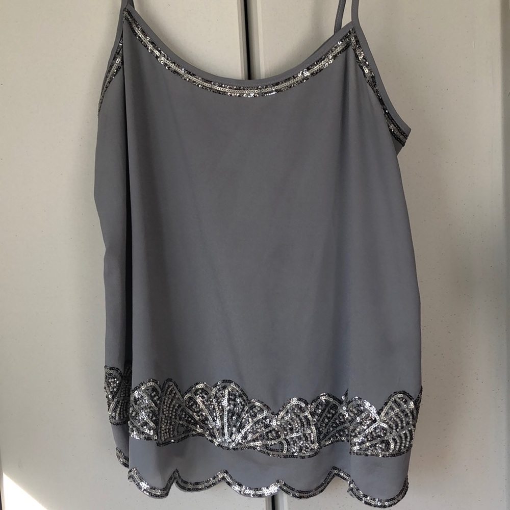 Beautiful Beaded Open Back Tank